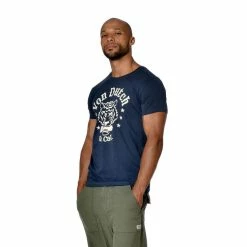 Meilleure affaire 🎉 VONDUTCH T-shirt Homme Col Rond Coupe Ajustée Imprimé Devant Tiger ⌛ -Nasa - magasin unnamed file 1083