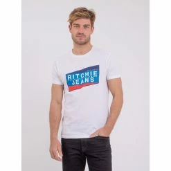 Vente flash 👏 Ritchie T-shirt Manches Courtes Col Rond Pur Coton Noblake 🔔