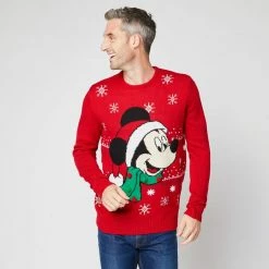 Offres 👍 IN EXTENSO Pull De Noël Rouge Homme ✨