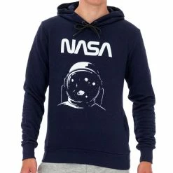 Nouveau 🧨 NASA Sweat Capuche Marine Homme Nasa 68H 🔥