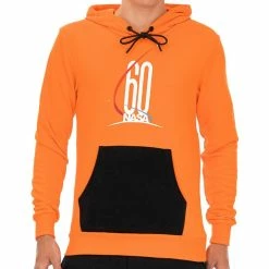 Grosses soldes 🔔 NASA Sweat à Capuche Orange Homme Nasa 54H 🌟