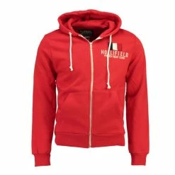 De gros 🔥 HOLLIFIELD Sweat Zippé Rouge Homme Hollifield Fairfield 🎉