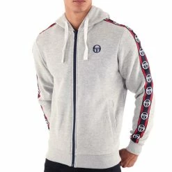 Nouveau 👏 SERGIO TACCHINI Sweat Zippé Gris Homme Sergio Tacchini Dennet ⭐