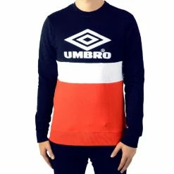 Meilleure affaire ❤️ UMBRO Sweat Marine/Rouge Homme Umbro Street Crew 🤩