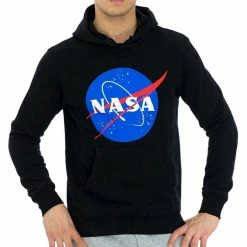 Remise ✔️ NASA Sweat à Capuche Noir Homme Nasa 51H ⌛