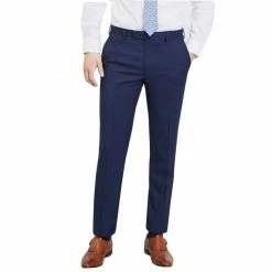 Sortie ⌛ PIERRE CARDIN Pantalon En Laine ViergeHomme Bleu 🥰
