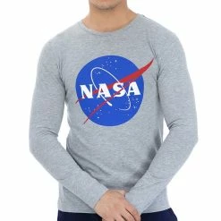 Bon marché 🛒 NASA T-Shirt Gris Homme Nasa 10T 👏