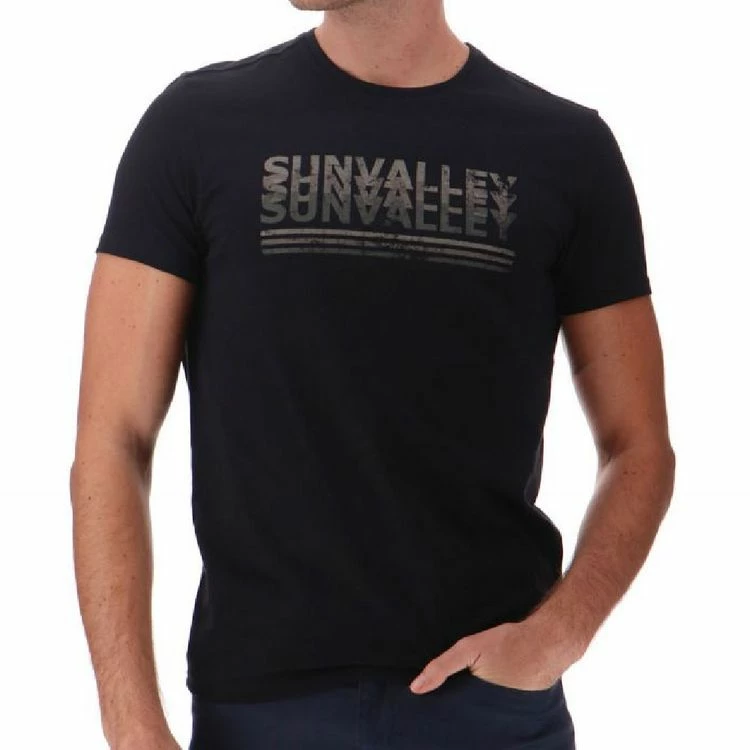 Bon marché 🔥 SUN VALLEY T-shirt Noir Homme Sun Valley Colisa 🧨 3 Bon marché 🔥 SUN VALLEY T-shirt Noir Homme Sun Valley Colisa 🧨