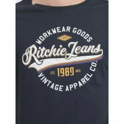 Vente flash 🥰 Ritchie T-shirt Manches Courtes Col Rond Pur Coton Jonak 🧨 -Nasa - magasin unnamed file 477
