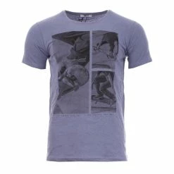 Remise 🎁 STITCH & SOUL T-shirt Bleu Homme Stitch & Soul Skate 👍