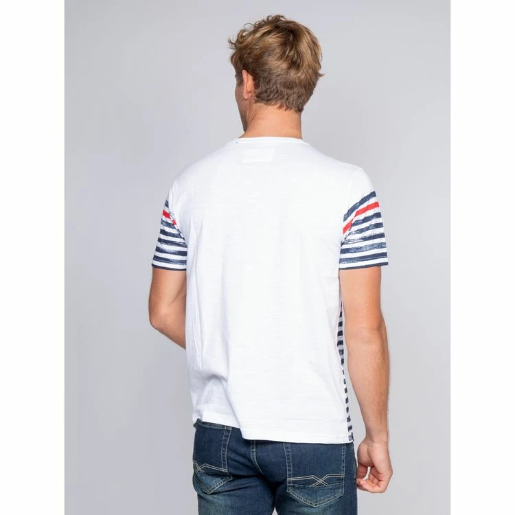 Bon marché 😀 Ritchie T-shirt Col Rond Pur Coton Rayures Nelfast 🌟 4 Bon marché 😀 Ritchie T-shirt Col Rond Pur Coton Rayures Nelfast 🌟 – Image 2