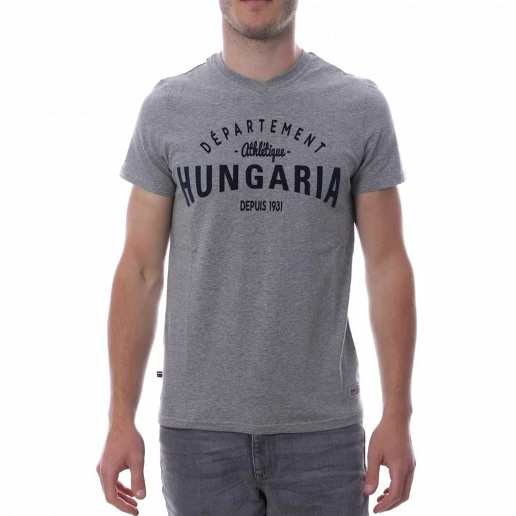 Promo 👏 HUNGARIA Tee 👕 Shirt Gris Homme Hungaria Legend V Neck 🔔 3 Promo 👏 HUNGARIA Tee 👕 Shirt Gris Homme Hungaria Legend V Neck 🔔
