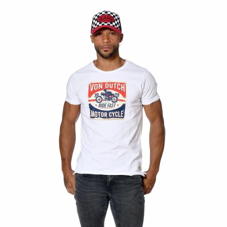 Coupon 😉 VONDUTCH T-shirt Homme Col Rond Coupe Droite Imprimé Devant Driver 🎉 4 Coupon 😉 VONDUTCH T-shirt Homme Col Rond Coupe Droite Imprimé Devant Driver 🎉 – Image 2