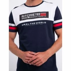 Le moins cher 👍 Ritchie T-shirt Manches Courtes Col Rond Pur Coton Numarc 😀 -Nasa - magasin unnamed file 979