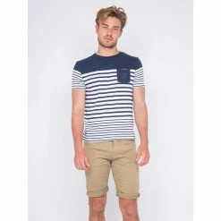 Acheter 🎉 Ritchie T-shirt Col Rond Pur Coton Rayé Nachos 🥰